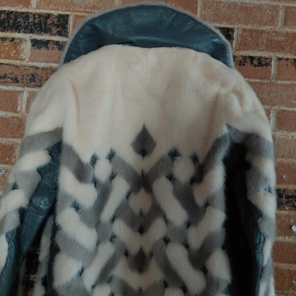 Vintage Jay-Lennad Patchwork Mink/Leather 3/4 Coat - AS-IS - Picture 6 of 13